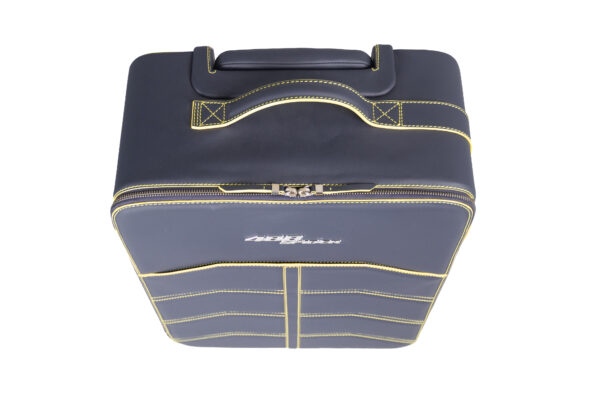 2015-2020 Ferrari 488 Spider 3-Piece Blue Yellow Stitching Schedoni Luggage Set