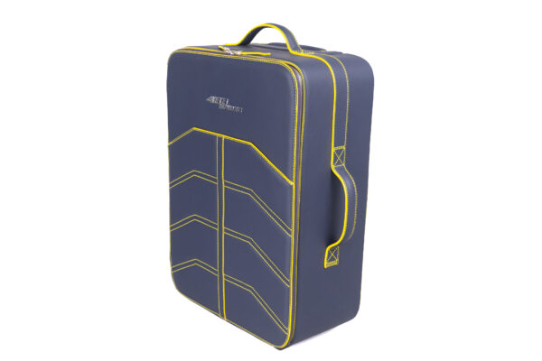 2015-2020 Ferrari 488 Spider 3-Piece Blue Yellow Stitching Schedoni Luggage Set