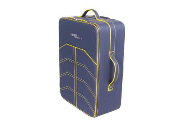 2015-2020 Ferrari 488 Spider 3-Piece Blue Yellow Stitching Schedoni Luggage Set