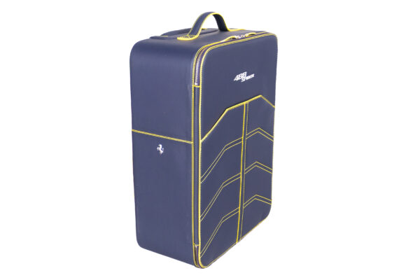 2015-2020 Ferrari 488 Spider 3-Piece Blue Yellow Stitching Schedoni Luggage Set