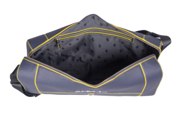 2015-2020 Ferrari 488 Spider 3-Piece Blue Yellow Stitching Schedoni Luggage Set