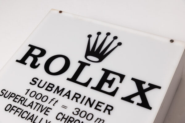 1960-80’s Rolex Submariner Serviced Here Old Bond St Illuminated Sign