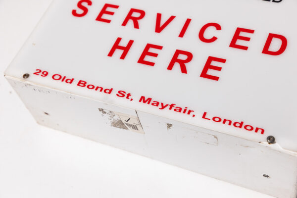 1960-80’s Rolex Submariner Serviced Here Old Bond St Illuminated Sign