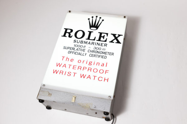 1960-80’s Rolex Submariner Waterproof Wrist Watch Illuminated Display Sign