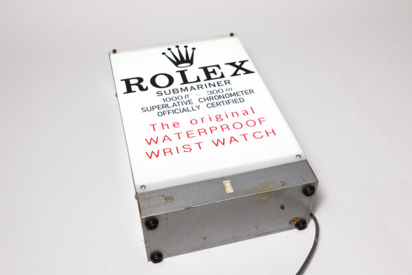 1960-80’s Rolex Submariner Waterproof Wrist Watch Illuminated Display Sign