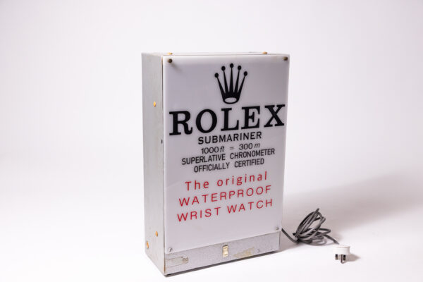 1960-80’s Rolex Submariner Waterproof Wrist Watch Illuminated Display Sign