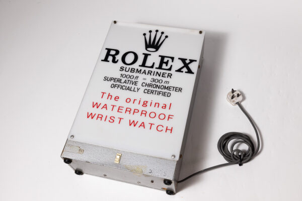 1960-80’s Rolex Submariner Waterproof Wrist Watch Illuminated Display Sign