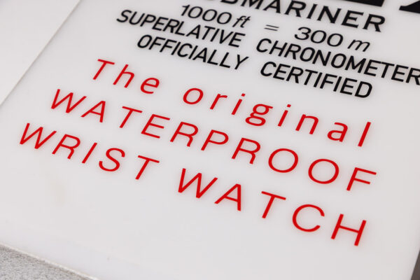 1960-80’s Rolex Submariner Waterproof Wrist Watch Illuminated Display Sign