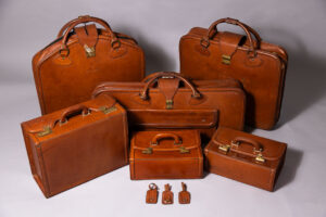 1984-91 Ferrari Testarossa Complete 6-Piece Schedoni Tan Leather Luggage Set