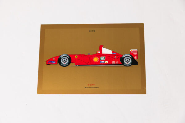 2001 Ferrari F1 Steering Wheel 1:1 Scale Trophy Michael Schumacher Luca De Montezemolo Letter