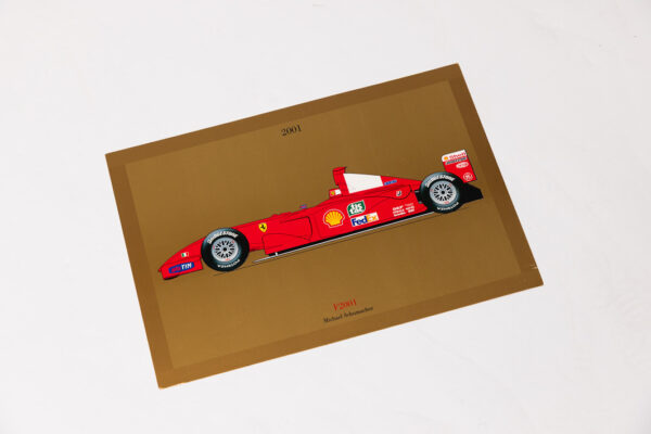 2001 Ferrari F1 Steering Wheel 1:1 Scale Trophy Michael Schumacher Luca De Montezemolo Letter