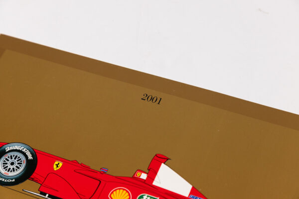 2001 Ferrari F1 Steering Wheel 1:1 Scale Trophy Michael Schumacher Luca De Montezemolo Letter