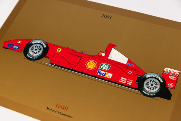 2001 Ferrari F1 Steering Wheel 1:1 Scale Trophy Michael Schumacher Luca De Montezemolo Letter