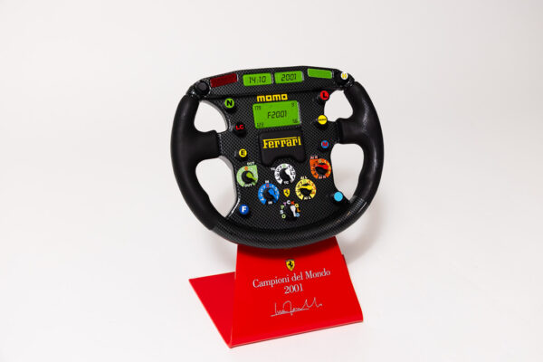 2001 Ferrari F1 Steering Wheel 1:1 Scale Trophy Michael Schumacher Luca De Montezemolo Letter