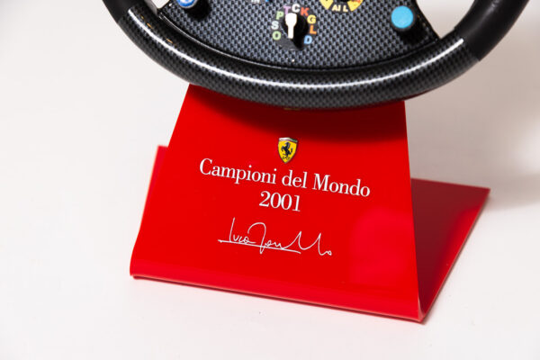 2001 Ferrari F1 Steering Wheel 1:1 Scale Trophy Michael Schumacher Luca De Montezemolo Letter