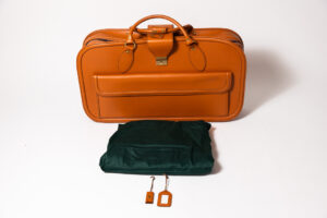 1992-97 Ferrari 456 GT Schedoni Tan Leather Suitcase with Front Pocket