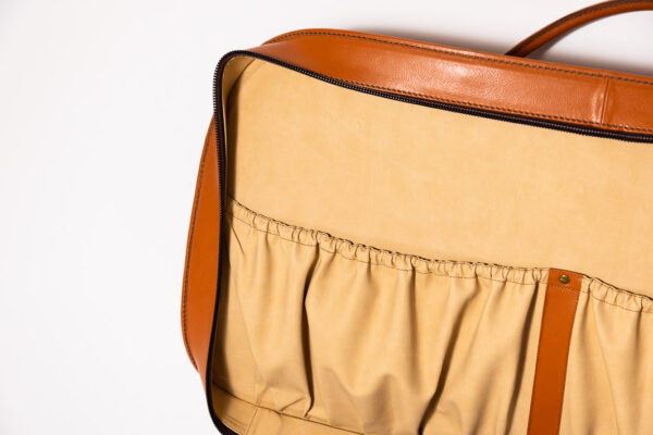 1992-97 Ferrari 456 GT Schedoni Tan Leather Suitcase with Front Pocket