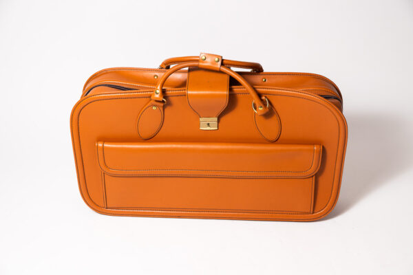 1992-97 Ferrari 456 GT Schedoni Tan Leather Suitcase with Front Pocket