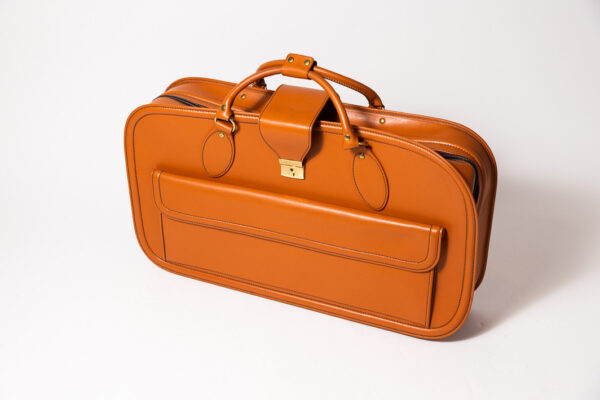 1992-97 Ferrari 456 GT Schedoni Tan Leather Suitcase with Front Pocket