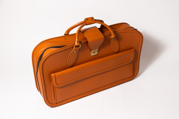 1992-97 Ferrari 456 GT Schedoni Tan Leather Suitcase with Front Pocket