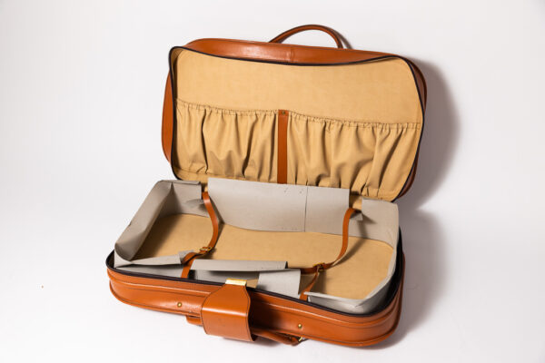 1992-97 Ferrari 456 GT Schedoni Tan Leather Suitcase with Front Pocket