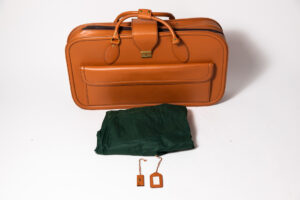 1992-97 Ferrari 456 GT Schedoni Tan Leather Suitcase with Front Pocket
