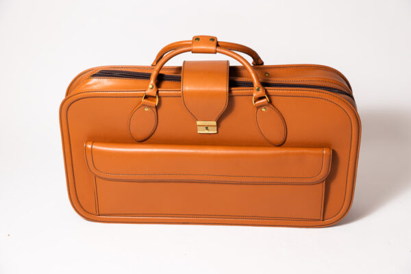1992-97 Ferrari 456 GT Schedoni Tan Leather Suitcase with Front Pocket
