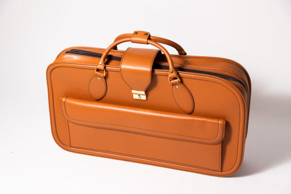 1992-97 Ferrari 456 GT Schedoni Tan Leather Suitcase with Front Pocket
