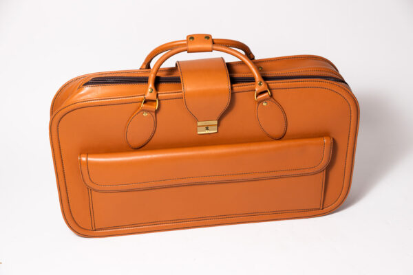 1992-97 Ferrari 456 GT Schedoni Tan Leather Suitcase with Front Pocket