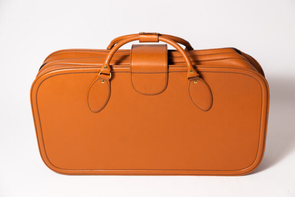 1992-97 Ferrari 456 GT Schedoni Tan Leather Suitcase with Front Pocket