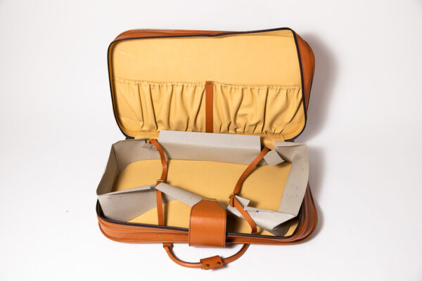 1992-97 Ferrari 456 GT Schedoni Tan Leather Suitcase with Front Pocket