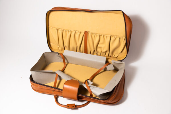 1992-97 Ferrari 456 GT Schedoni Tan Leather Suitcase with Front Pocket