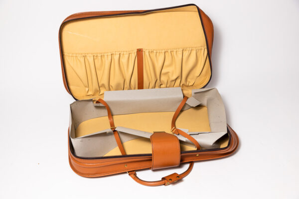1992-97 Ferrari 456 GT Schedoni Tan Leather Suitcase with Front Pocket