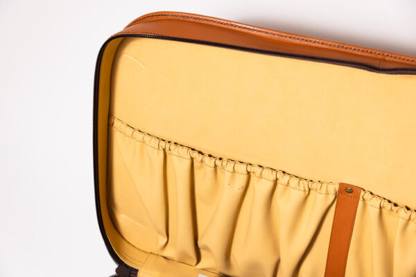 1992-97 Ferrari 456 GT Schedoni Tan Leather Suitcase with Front Pocket