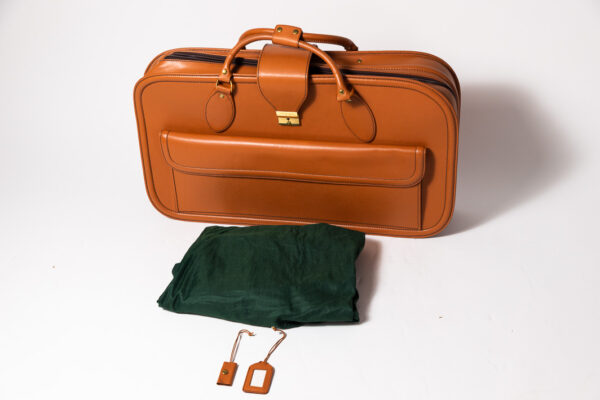1992-97 Ferrari 456 GT Schedoni Tan Leather Suitcase with Front Pocket