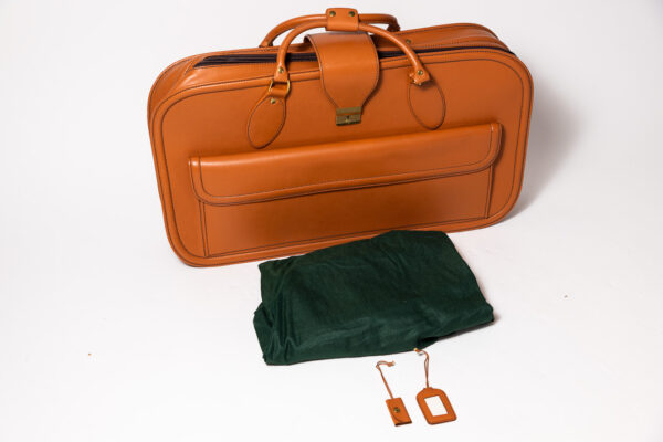 1992-97 Ferrari 456 GT Schedoni Tan Leather Suitcase with Front Pocket