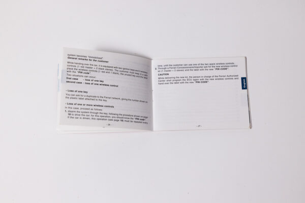 1994-99 Ferrari 355 Complete Schedoni Owner's Manual Handbook Set