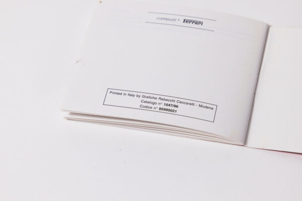1994-99 Ferrari 355 Complete Schedoni Owner's Manual Handbook Set