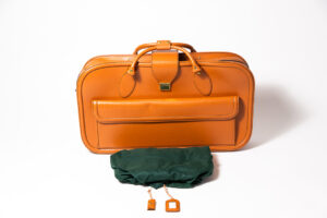 1992-97 Ferrari 456 GT Schedoni Tan Leather Suitcase with Front Pocket