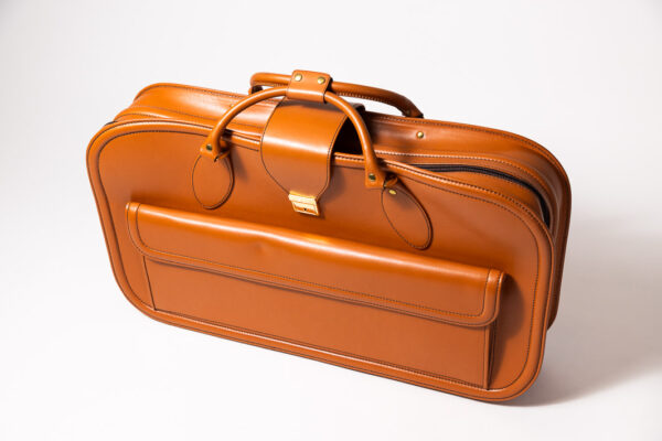 1992-97 Ferrari 456 GT Schedoni Tan Leather Suitcase with Front Pocket