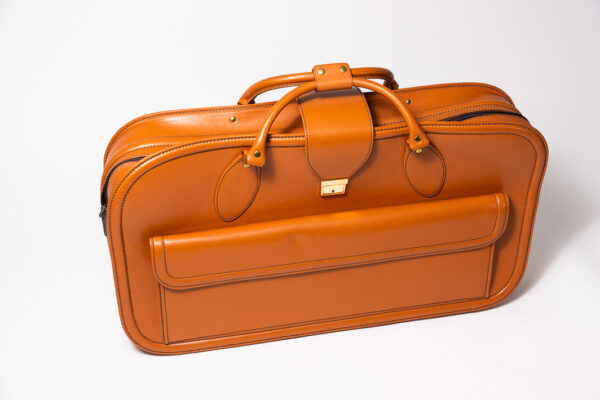 1992-97 Ferrari 456 GT Schedoni Tan Leather Suitcase with Front Pocket