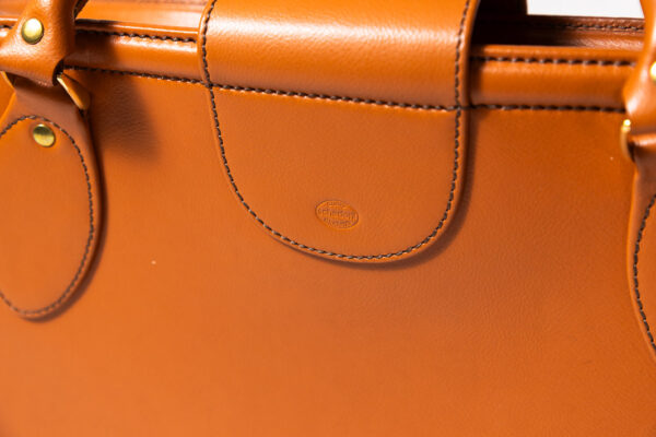 1992-97 Ferrari 456 GT Schedoni Tan Leather Suitcase with Front Pocket