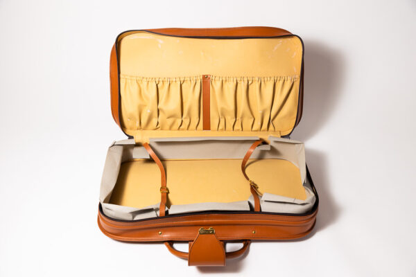 1992-97 Ferrari 456 GT Schedoni Tan Leather Suitcase with Front Pocket