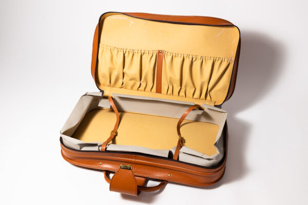 1992-97 Ferrari 456 GT Schedoni Tan Leather Suitcase with Front Pocket