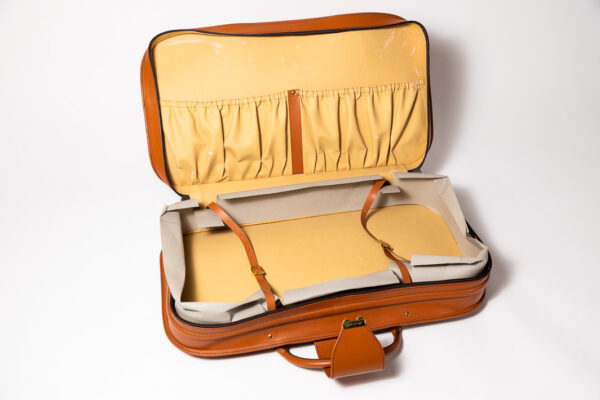 1992-97 Ferrari 456 GT Schedoni Tan Leather Suitcase with Front Pocket