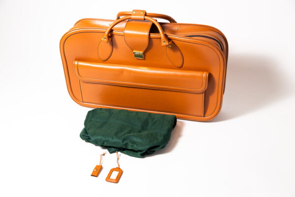 1992-97 Ferrari 456 GT Schedoni Tan Leather Suitcase with Front Pocket