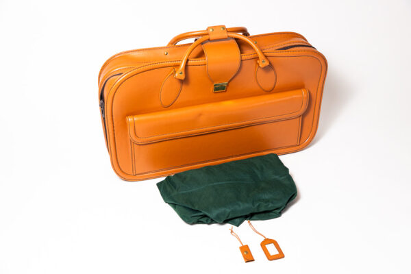 1992-97 Ferrari 456 GT Schedoni Tan Leather Suitcase with Front Pocket