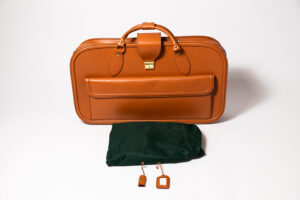1992-97 Ferrari 456 GT Schedoni Tan Leather Suitcase with Front Pocket
