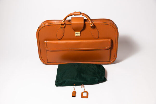 1992-97 Ferrari 456 GT Schedoni Tan Leather Suitcase with Front Pocket