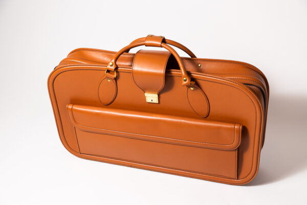 1992-97 Ferrari 456 GT Schedoni Tan Leather Suitcase with Front Pocket